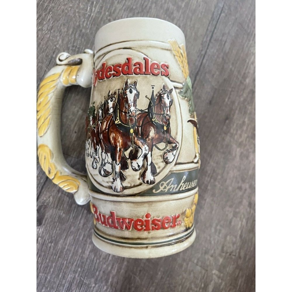 CLYDESDALES Budweiser Promo Ceramarte Beer mug stein